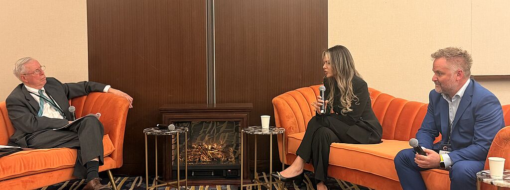 From left: Ted Voorhees, Fatjola Delija and Andrej Matvoz.